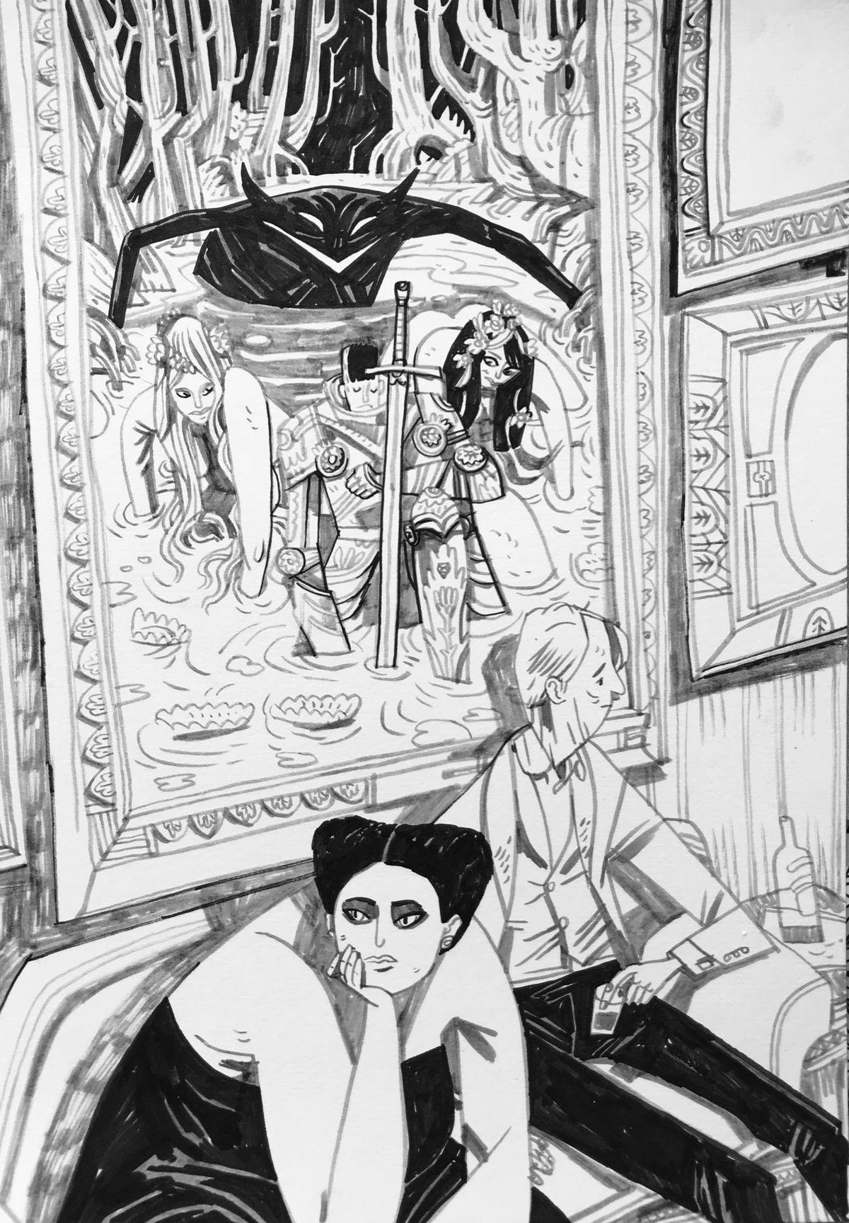 Ink Wash / Brush style reference 3