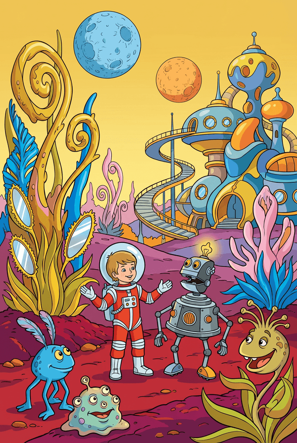 Retro Sci-Fi Cartoon